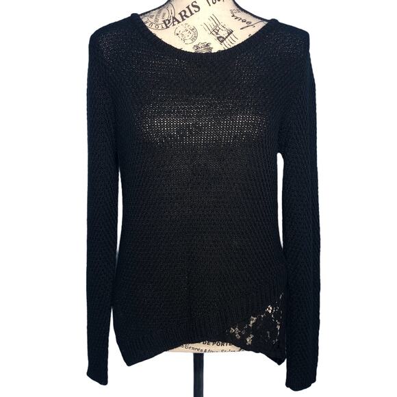 Brixon Ivy SMALL Darla Lace Asymmetric Hem Sweater - Stitch Fix Hi Lo Pullover - Picture 1 of 7